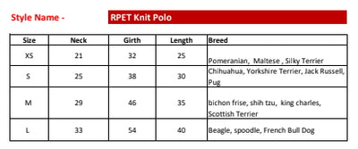 Snooza Wear RPET Dog Knit Polo - Red