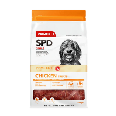 Prime100 SPD Prime Cut Dog Chicken Treats 100g