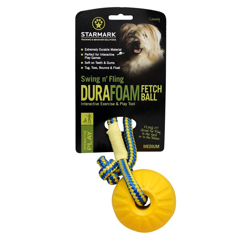 Starmark Swing n’ Fling Durafoam Fetch Ball Dog Toy