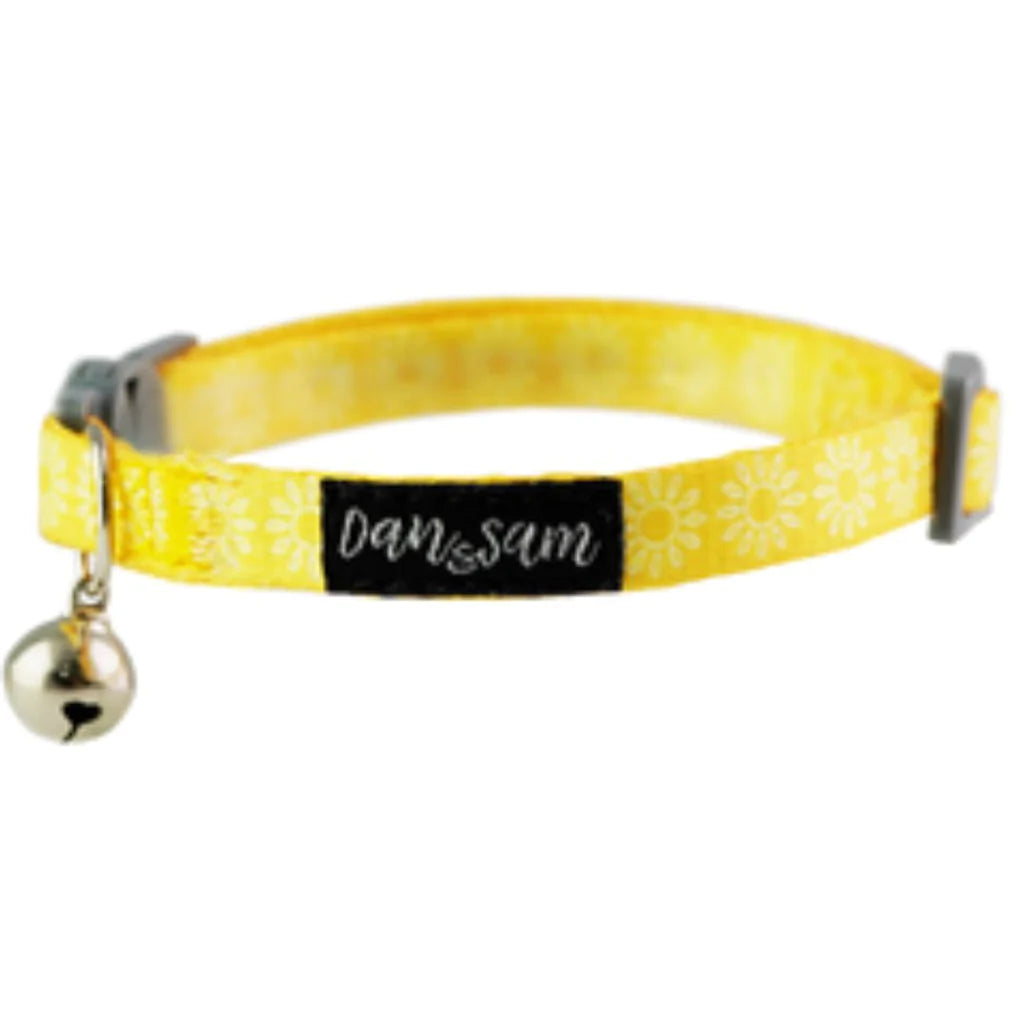 Dan & Sam Cat Adjustable Safety Collar – Sunflower