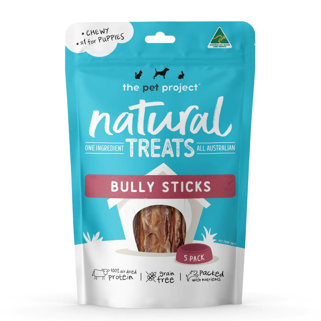 The Pet Project Dog Natural Bully Sticks 5 Pack