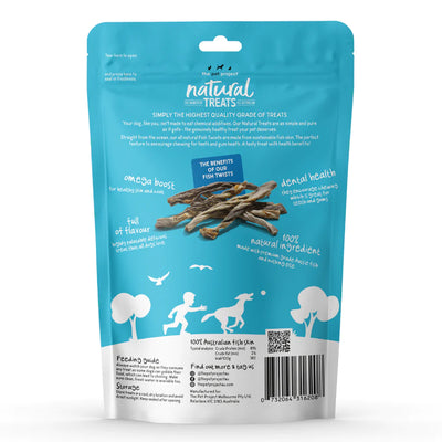 The Pet Project Natural Dog Treats Fish Twists - 100g