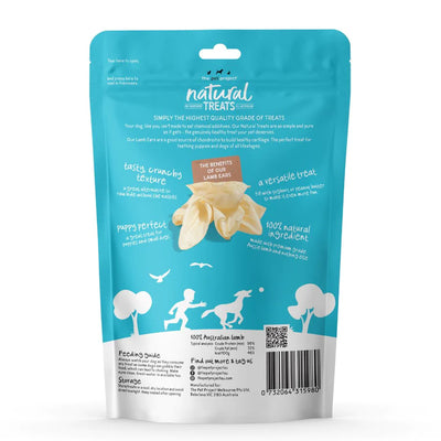 The Pet Project Natural Dog Treats Lamb Ears 4 Pack