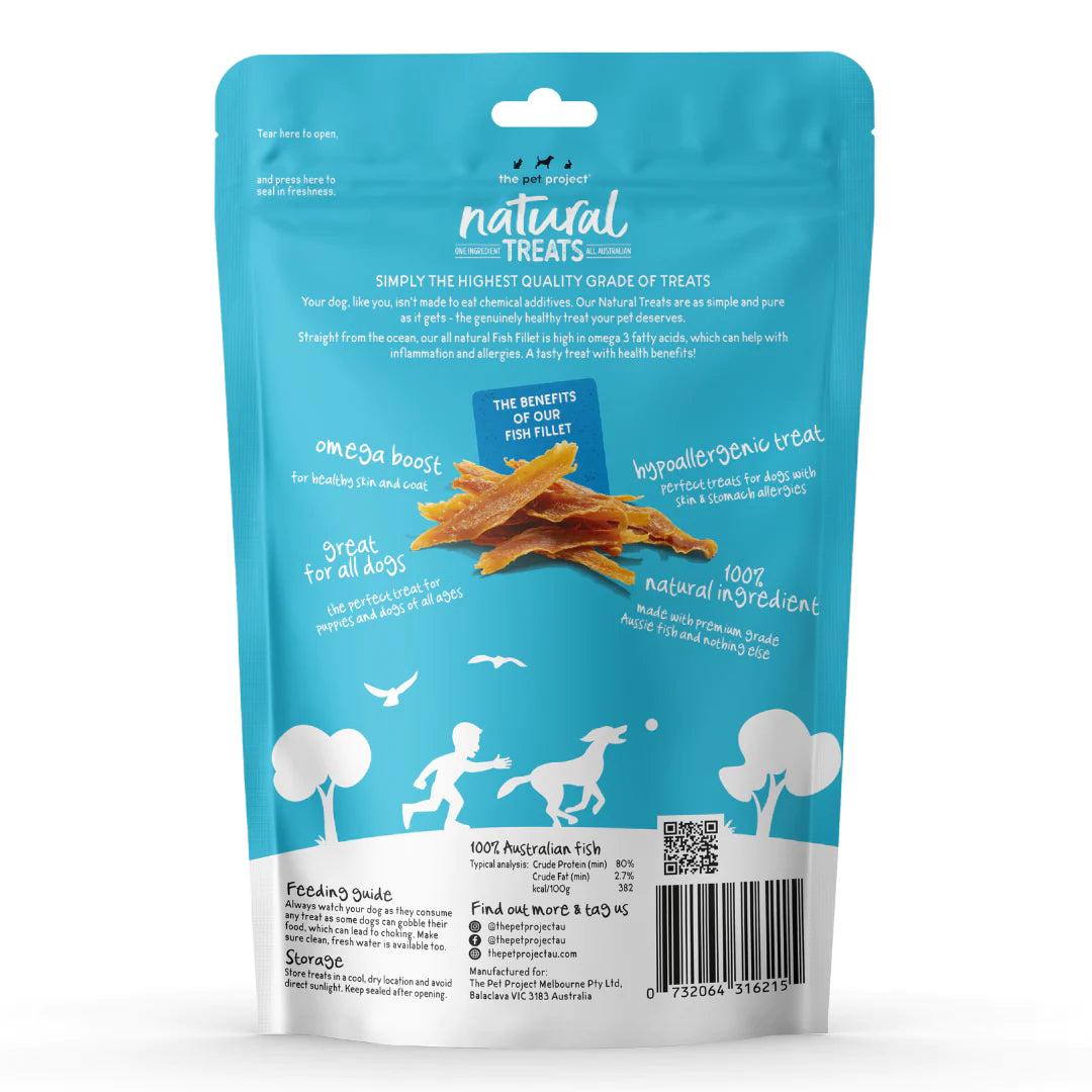 The Pet Project Natural Dog Treats Fish Fillet 100g