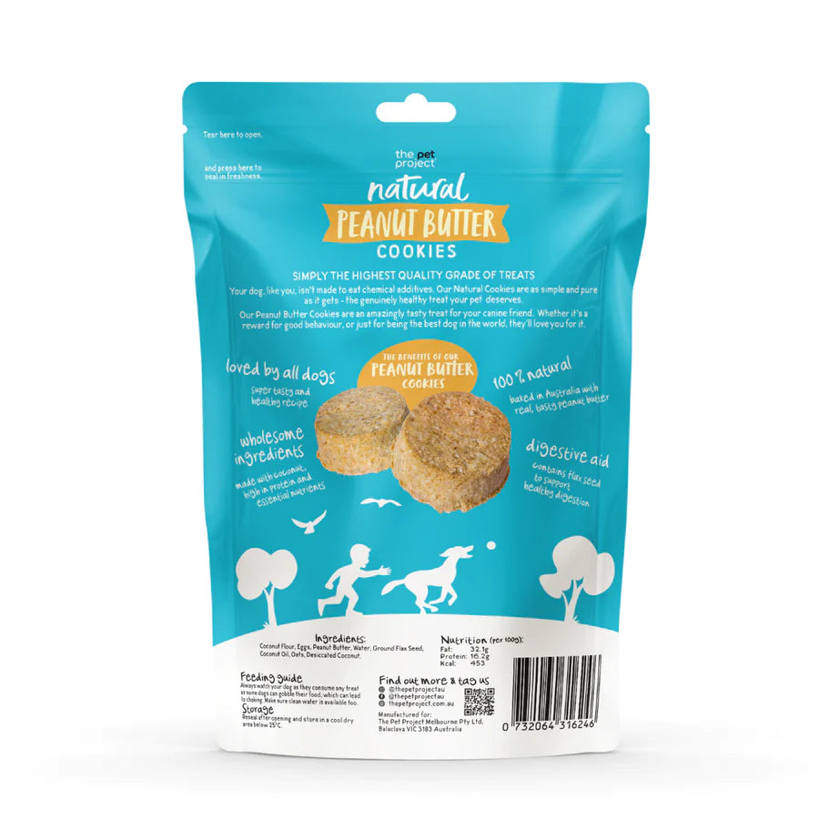 The Pet Project Dog Natural Peanut Butter Cookies 10 Pack