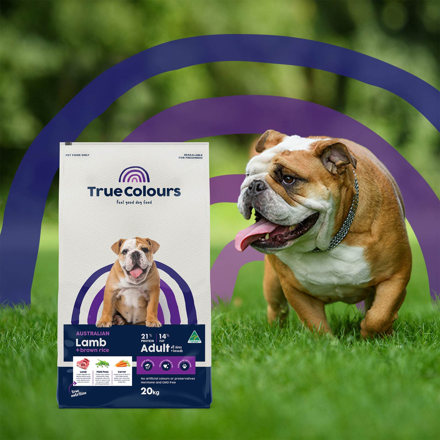 True Colours Adult Dog Dry Food Australian Lamb and Brown Rice