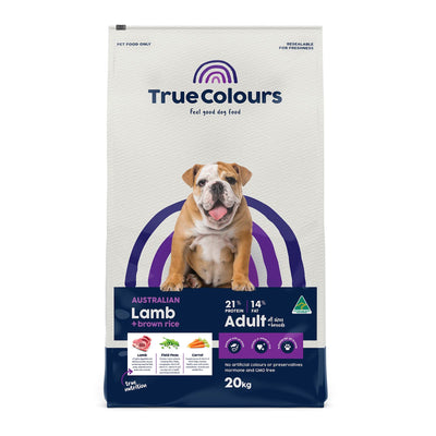 True Colours Adult Dog Dry Food Australian Lamb and Brown Rice