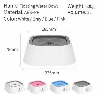 Floating Pet Water Bowl - White