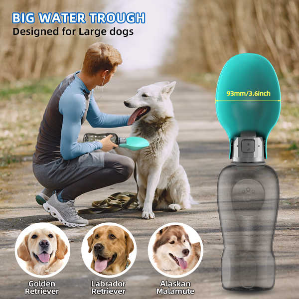 Outdoor Portable Dog Water Bottle - Green