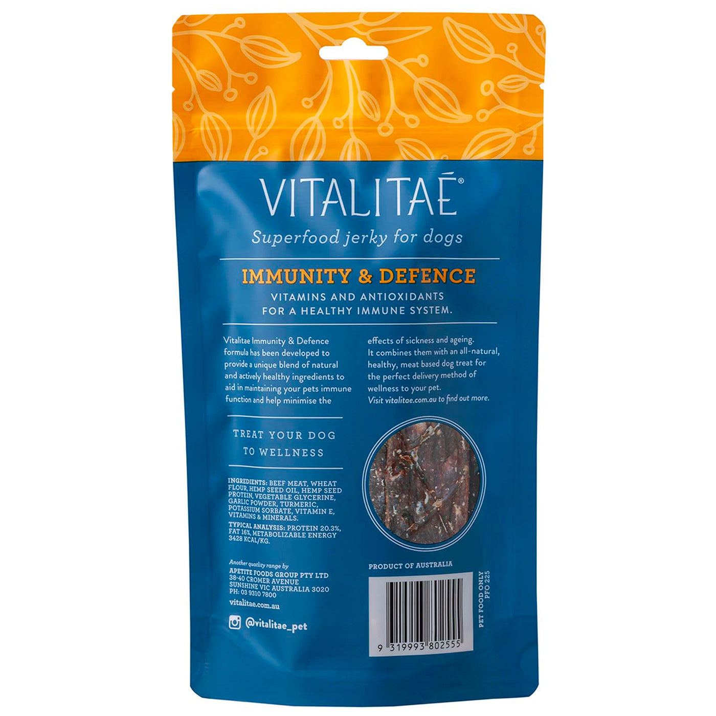 Vitalitae Dogs Superfood Jerky 150g - Immunity & Defence Treats