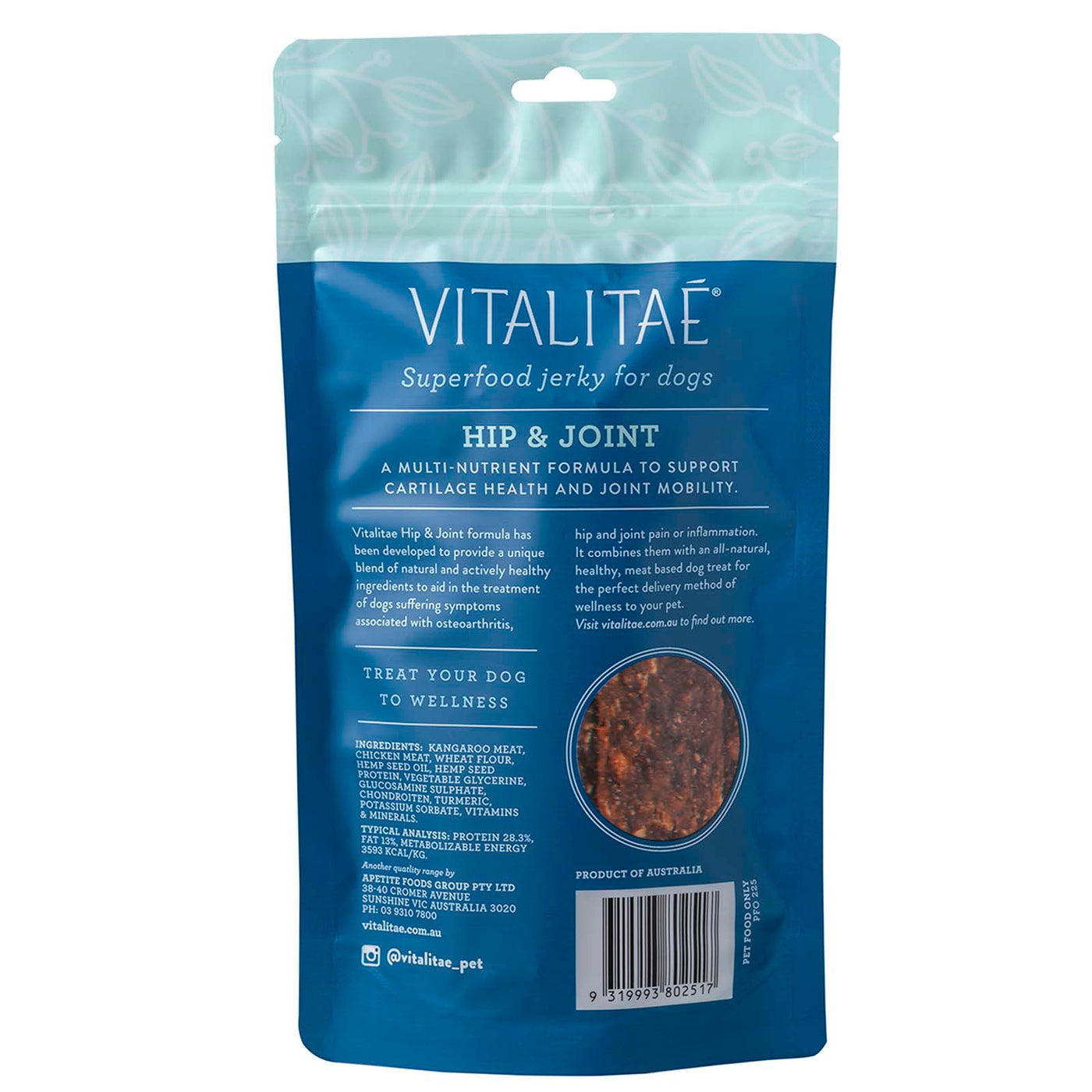 Vitalitae Dogs Superfood Jerky 150g - Hip & Joint Treats