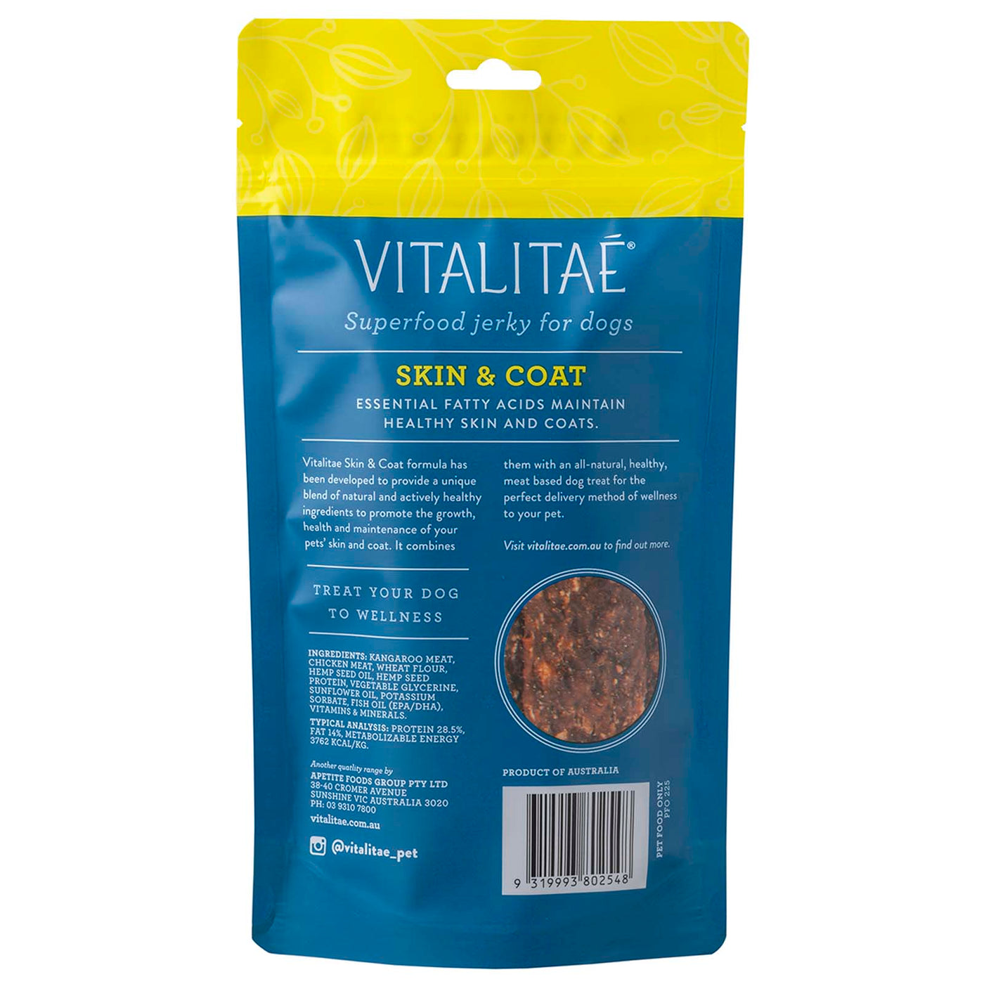 Vitalitae Dogs Superfood Jerky 150g - Skin & Coat Treats