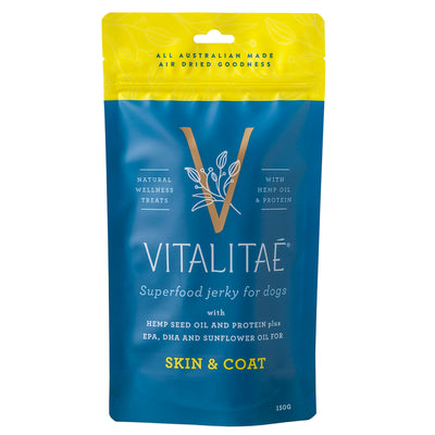 Vitalitae Dogs Superfood Jerky 150g - Skin & Coat Treats