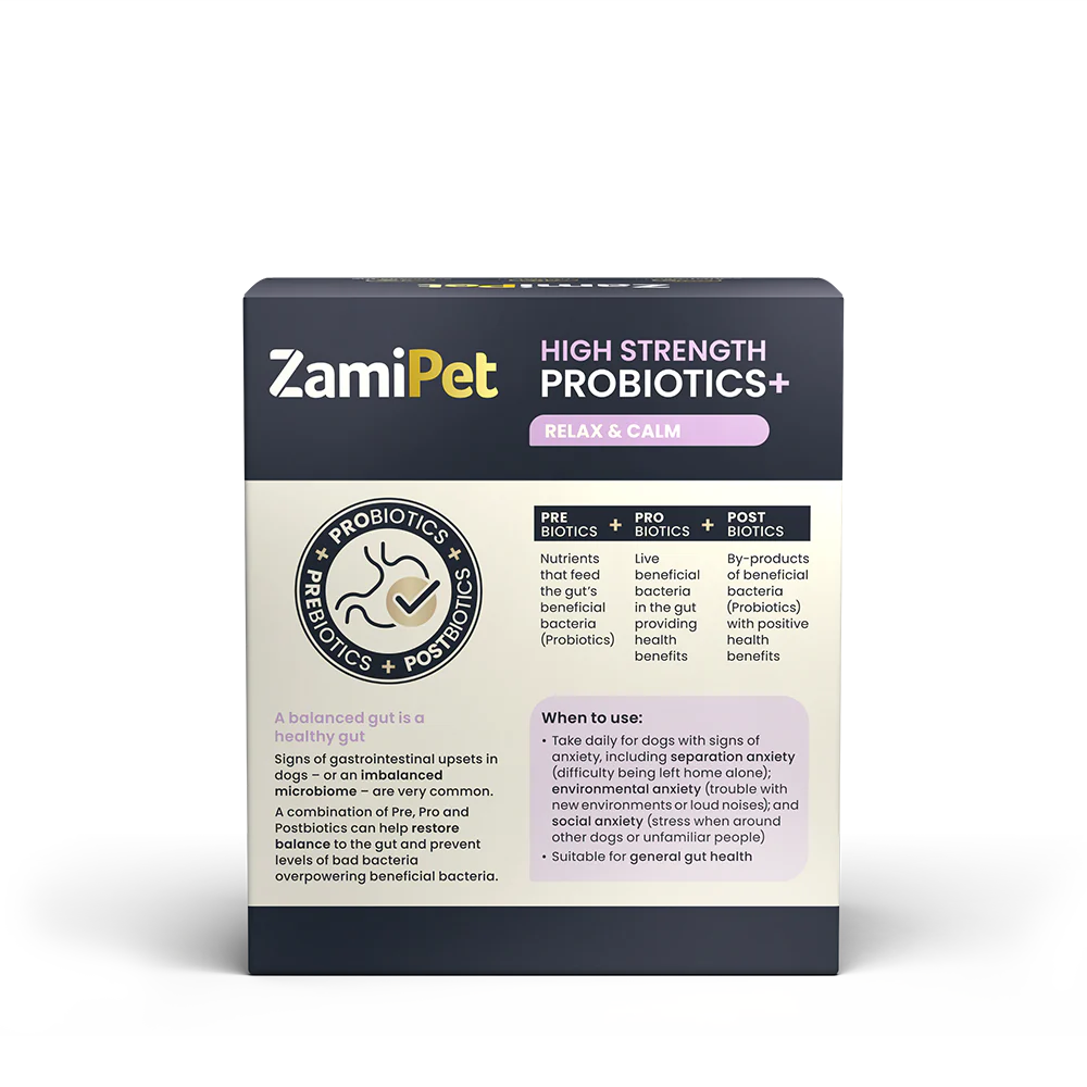 ZamiPet Dog High Strength Oral Powder Probiotics+ Relax & Calm 30 x 1.2g