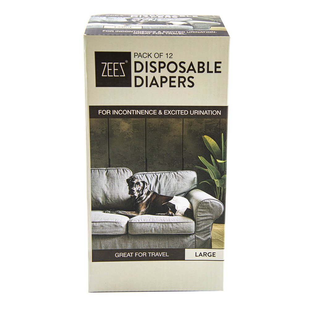 ZeeZ Disposable Dog Diapers - 12 Pack