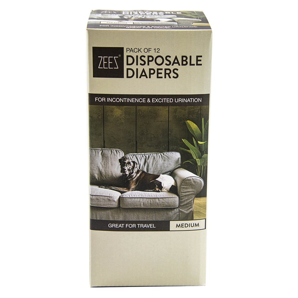 ZeeZ Disposable Dog Diapers - 12 Pack