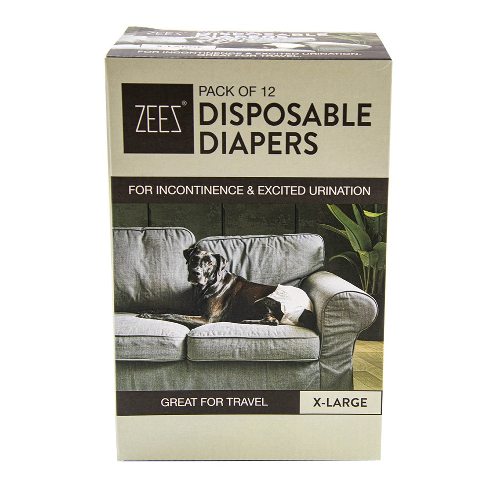 ZeeZ Disposable Dog Diapers - 12 Pack