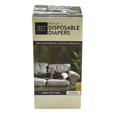 ZeeZ Disposable Dog Diapers - 12 Pack