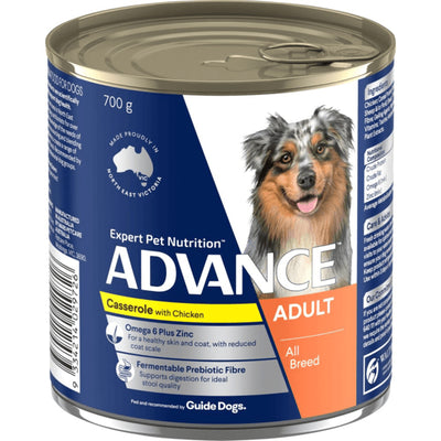 Advance Adult Dog Wet Food Casserole Cans with Chicken