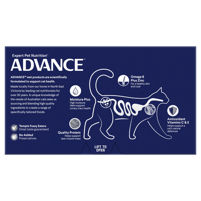 Advance Adult Cat Wet Food Chicken & Liver Medley Trays 7 x 85g