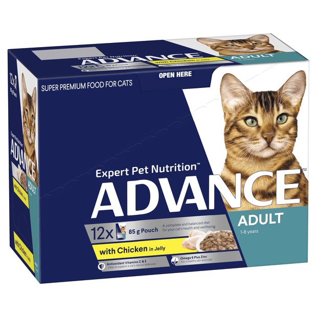 Advance Adult Cat Wet Food Chicken in Jelly Pouches 12 x 85g