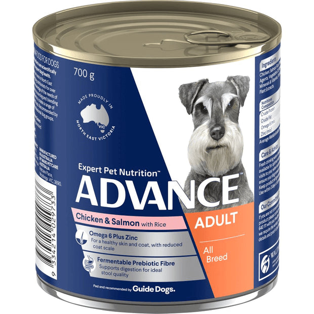 Advance Adult Dog Wet Food Tins Chicken & Salmon with Rice