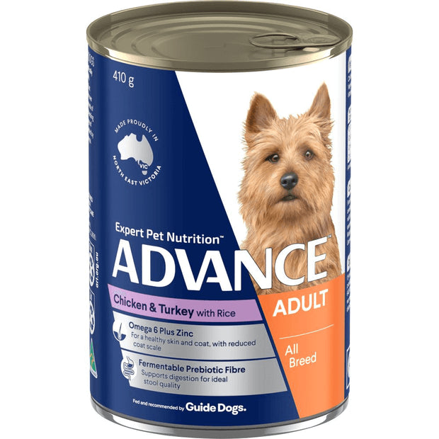 Advance Adult Dog Wet Food Tins Chicken & Turkey with Rice