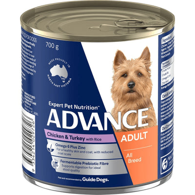 Advance Adult Dog Wet Food Tins Chicken & Turkey with Rice