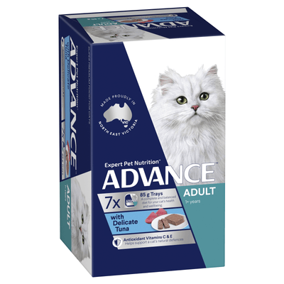 Advance Adult Cat Wet Food Delicate Tuna Trays 7 x 85g