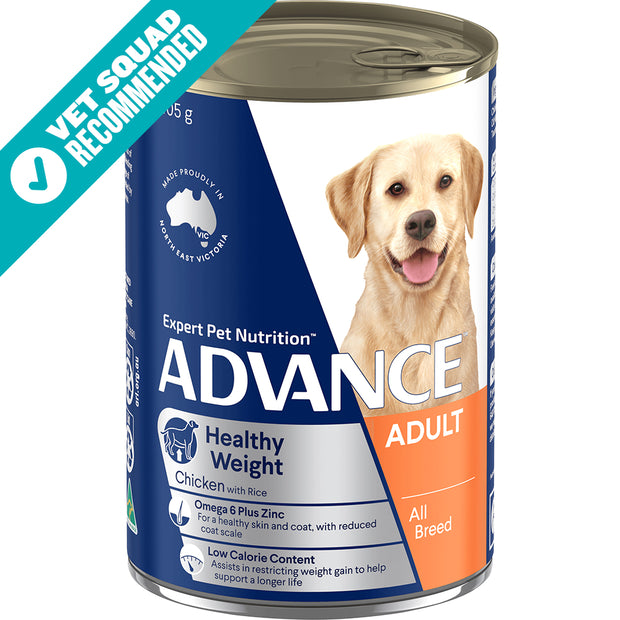 Advance Adult Dog Wet Food Tins Healthy Weight Chicken & Rice Recipe