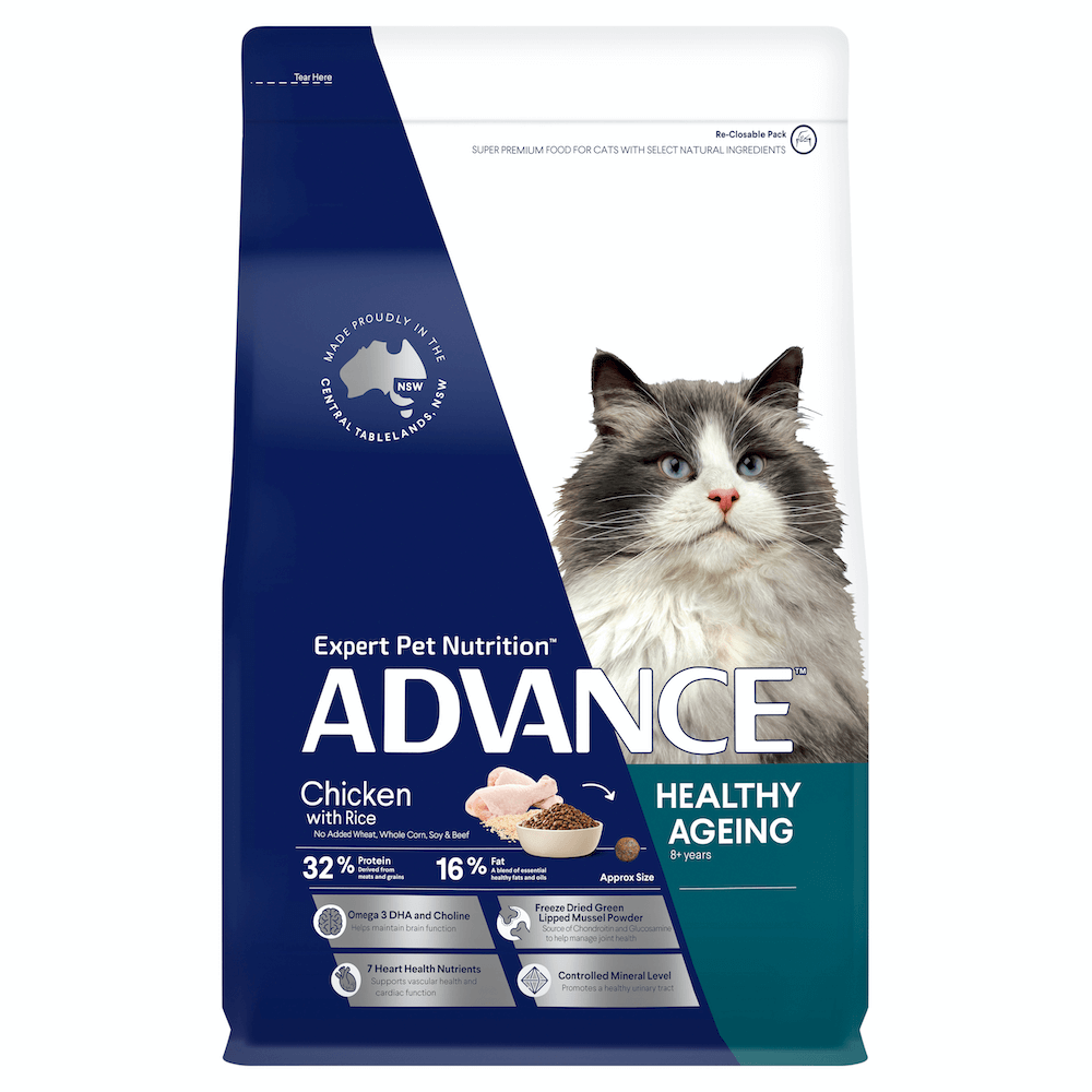 Advance Adult Healthy Ageing Cat Dry Food  Chicken & Rice Recipe 3kg