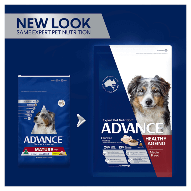 Advance Adult Dog Medium Breed Healthy Ageing Chicken & Rice Recipe - 15kg