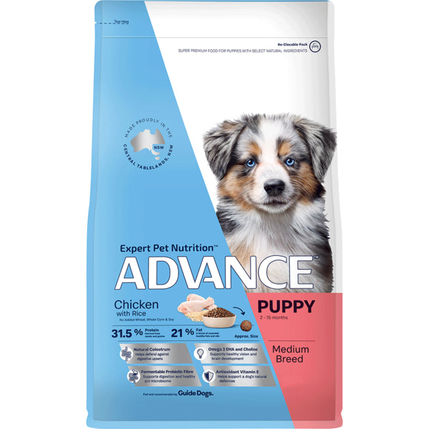 Advance Puppy Medium Breed Dry Food Chicken with Rice Recipe