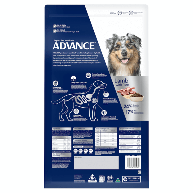 Advance Adult Dog Food Lamb with Rice Recipe