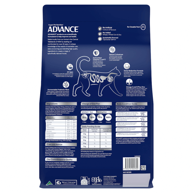 Advance Cat Dry Food Health Improve Chicken & Salmon with Rice