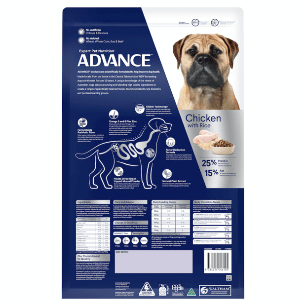 Advance Adult Dog Large Breed Food Triple Action Dental Care - 13kg