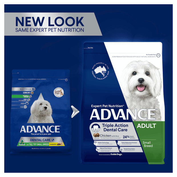 Advance Adult Dog Food Small Breed Triple Dental Care - 2.5kg