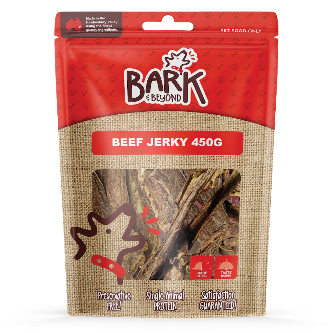 Bark & Beyond Dog Treat Beef Jerky - 450g