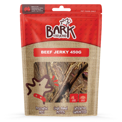 Bark & Beyond Dog Treat Beef Jerky - 450g