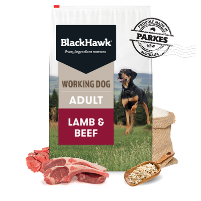 Black Hawk Working Dog Food Lamb & Beef Recipe - 20kg