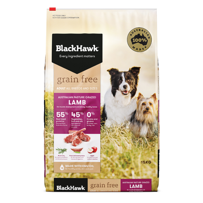 Black Hawk Adult Dog Food GRAIN FREE Lamb Recipe