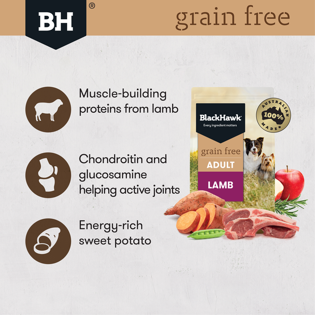 Black Hawk Adult Dog Food GRAIN FREE Lamb Recipe