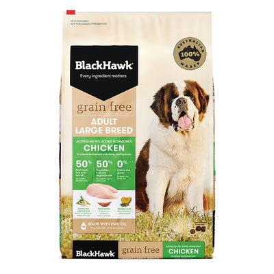 Black Hawk Adult Dog Large Breed GRAIN FREE Chicken - 15kg