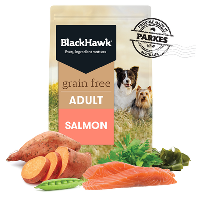 Black Hawk Adult Dog Food GRAIN FREE Salmon Recipe