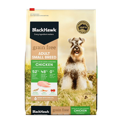 Black Hawk  Adult Dog Food Small Breed GRAIN FREE Chicken Recipe