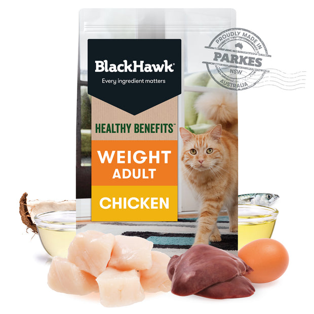 Black Hawk Adult Cat Dry Food Healthy Weight Management Benefits Chicken Recipe