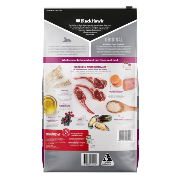 Black Hawk Mature Dog Dry Food Lamb & Rice Recipe