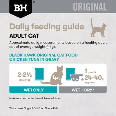 Black Hawk Pouches Adult Cat Wet Food Variety Pack in Gravy 12 x 85g