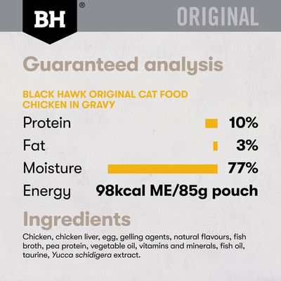 Black Hawk Pouches Adult Cat Wet Food Variety Pack in Gravy 12 x 85g