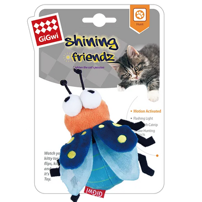 GiGwi Shining Friendz Firefly Cat Toy - Blue